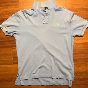 Men Blue Short Sleeve Polo Shirt